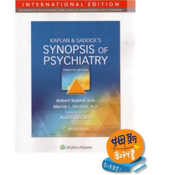 [華通書坊]Kaplan & Sadock's Synopsis of Psychiatry 12/E IE Boland 9781975173128