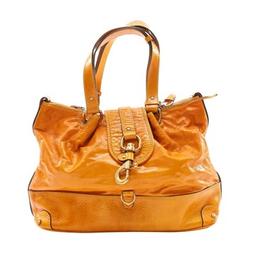 Chloe 克羅伊 Kerala 肩背包 黃色 漆皮 染色 【二手名牌BRAND OFF】