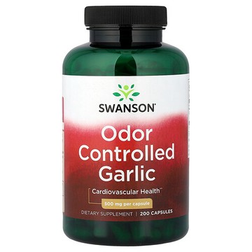 Swanson Vitamins, 無臭大蒜，500 毫克，200 膠囊