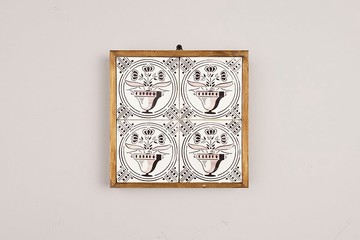 荷蘭手繪傳統盆中小花瓷磚組(T182) /Delft/代爾夫特藍/台夫特