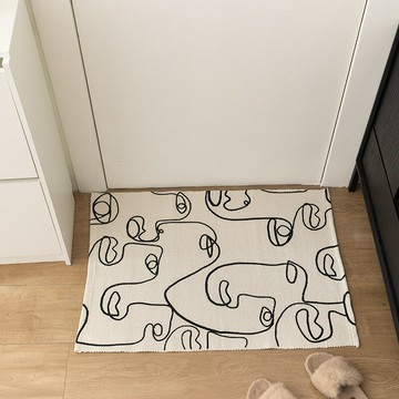 『百貨屋二號』幾何線條入戶地墊抽象繪畫印花地墊進門玄關換鞋腳墊簡約門口地墊