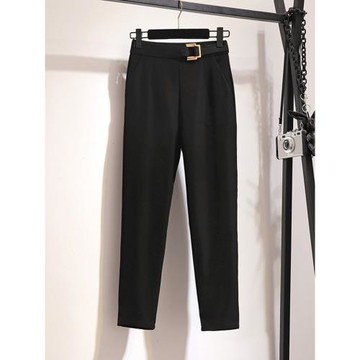 2025春秋新款褲子寬松工裝褲九分褲小腳蘿卜褲高腰哈倫褲西裝褲女