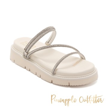 Pineapple Outfitter-輕量鑽繞帶厚底拖鞋 RYOJI-白色