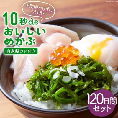 ふるさと納税 気仙沼市 TV・新聞で紹介 10秒deおいしいめかぶ 120日間セット(自家製タレ付き)   丸繁商店