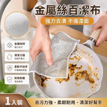 🐎24 多功能百潔抹布 刷鍋 削皮 擦竈臺 廚房洗碗布 神奇銀絲抹布 鋼絲洗碗布 金屬絲洗碗布 洗碗布 5OZS