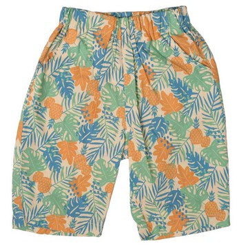 akachan honpo - 6分褲-平織 嫘縈混紡-綠色