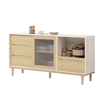 Boden-森迪6尺木面推門收納餐櫃/碗盤櫃/置物矮櫃/電器櫃/玄關櫃(下座)-179x40x89cm