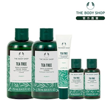 The Body Shop 茶樹淨膚經典組(潔面膠/調理水60ML效期7-12個月)