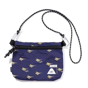 日本限定 POLER STUFFABLE POUCH  2023新版輕便袋收納包 印花藍