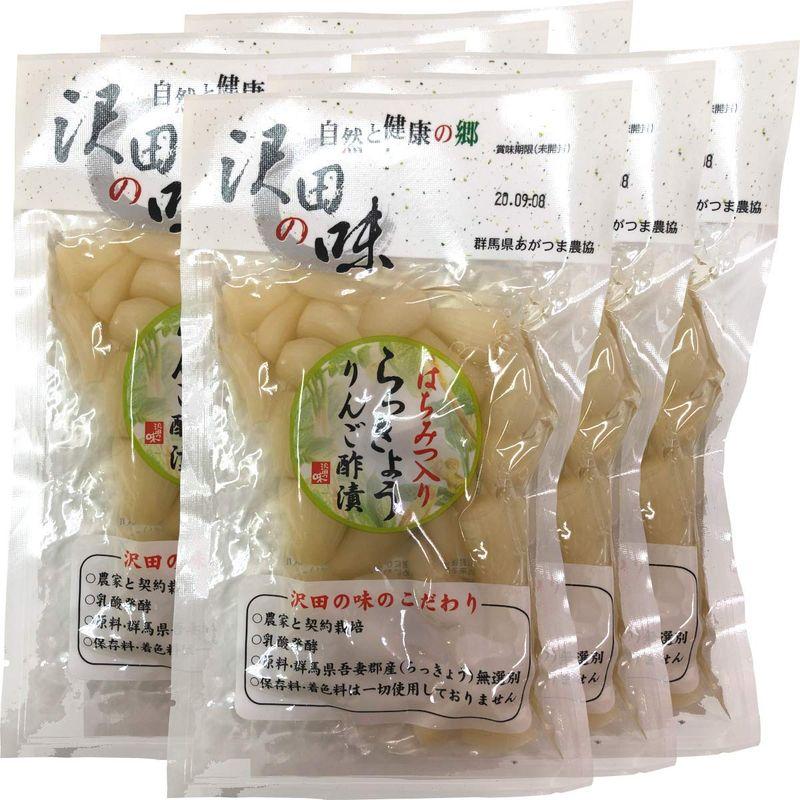 国産原料使用沢田の味 らっきょうりんご 甘酢漬 100g×6袋セット 巣鴨のお茶屋さん 山年園