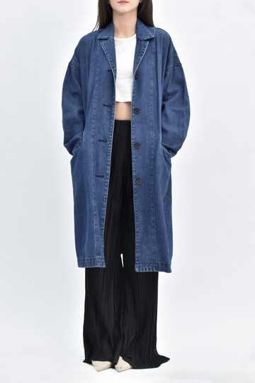 (XL) gu 棉質牛仔純棉長袖藍色外套