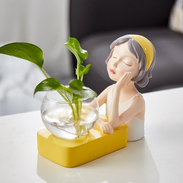 北歐創意現代簡約房間擺設家居客廳治愈系水培辦公室桌面裝飾擺件