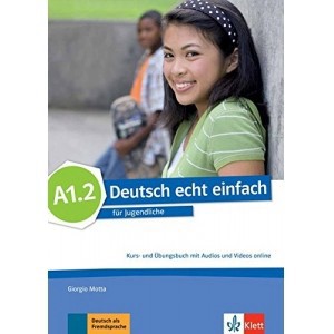 <麗文校園購>Deutsch echt einfach A1.2, Kurs-und Ubungsbuch + MP3/MP4 online 9783126765237
