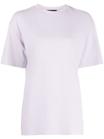 We11done - logo-print cotton T-shirt - women - Cotton - M - Purple