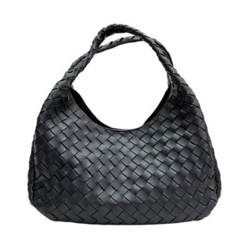 BOTTEGA VENETA BV 寶緹嘉 黑色 編織羊皮 Campana 肩背包 844249 【二手名牌BRAND OFF】