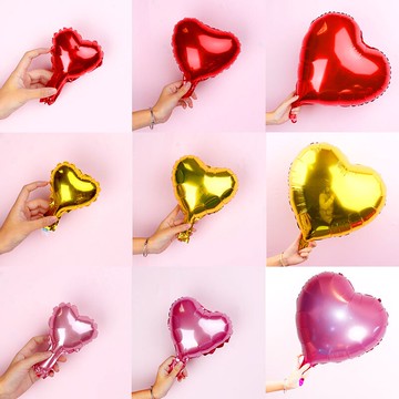 鋁膜氣球絲帶裝飾生日派對婚慶布置鋁膜氣球18寸愛心氣球心形婚禮