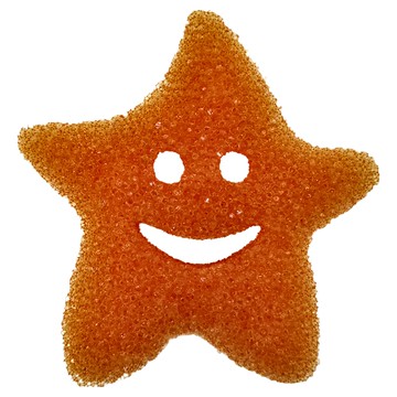 FaSoLa 魔力淨雙效溫感清潔綿 橘色 10cmX10cmX2.5cm  1個  4個