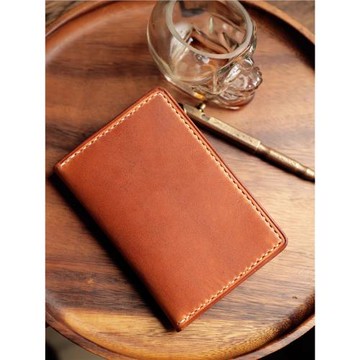 Horween 霍爾文皮馬韁革手縫護照包夾旅行出國機票卡包證件收納包