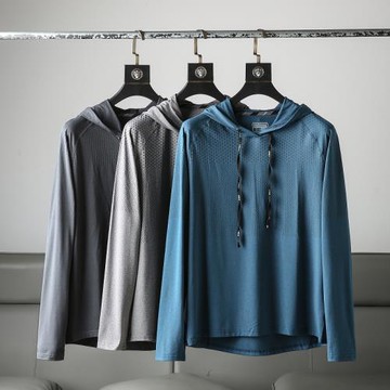 男士戶外運動休閑長袖速干跑步連帽套頭衛衣籃球健身訓練透氣上衣