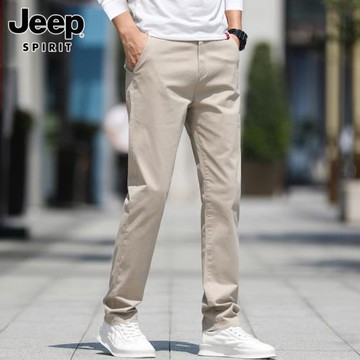 吉普休閑褲男士2025年秋季新款寬松直筒百搭寬松運動商務長褲子男