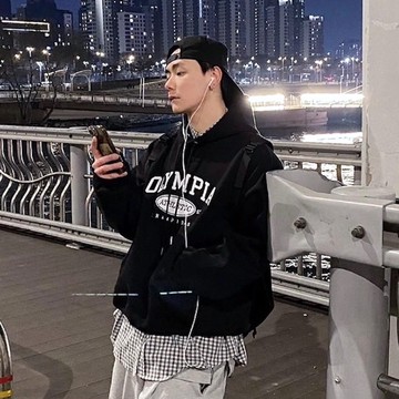 【AMERO】男裝 女裝 長袖連帽Ｔ恤 英文字貼布繡 情侶裝