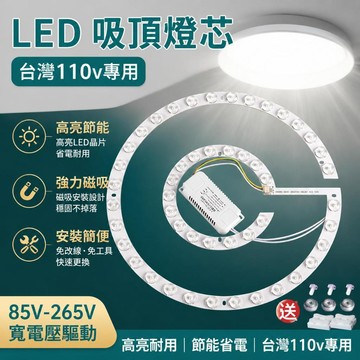 驅動一體 LED 光源板 家用替換 LED 燈芯 燈板燈心仔發光片 客廳臥室吸頂燈改造照明心 LED 燈珠模組免另裝驅動