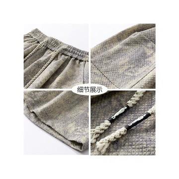 WASSUP PALM短褲男2025新款夏季扎染薄款美式潮牌寬松大碼五分褲