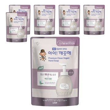 LION 獅王 趣淨 Premium Clean Vegan 洗手慕斯補充包 牡丹香  400ml  6包