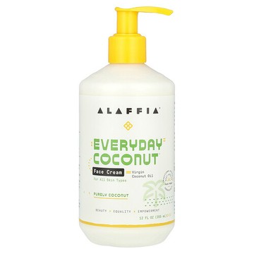 Alaffia, 每日椰子，面霜，全椰子，12 液量盎司（355 毫升）