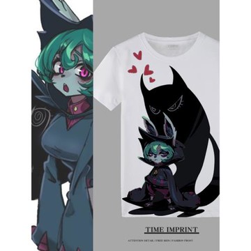 薇古絲熬夜波比T恤短袖薄款日漫游戲夏季衣服青少年冰絲打底衫潮