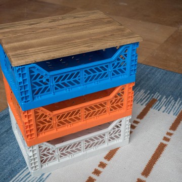 土耳其Aykasa折疊收納籃(M)-英雄藍