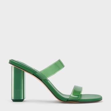 Fia 果凍雙帶高跟拖鞋