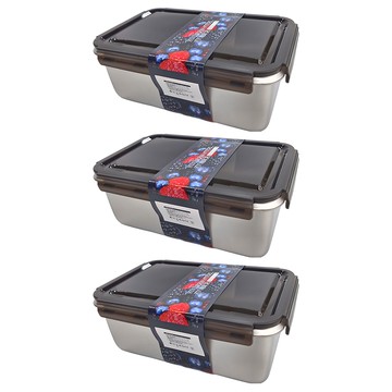 妃妃嚴選 不鏽鋼保鮮盒 升級版蓋子  3件  1組