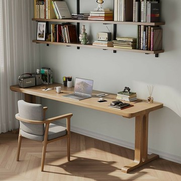 公司貨 附發票 免運 實心實木 雙人實木書桌靠墻長條書桌學習桌寫字桌辦公桌工作臺 快速發貨