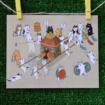 3貓小舖貓咪插畫明信片(畫家:貓小姐) – 瘋貓祖