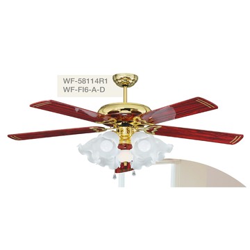 60" 大紅木鐵葉架吊扇  C05-WF-58114R1 FI6-A-D