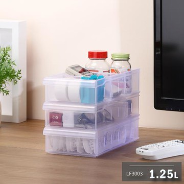 KEYWAY 聯府 Fine隔板整理盒/置物盒/收納盒(1.25L)-1入