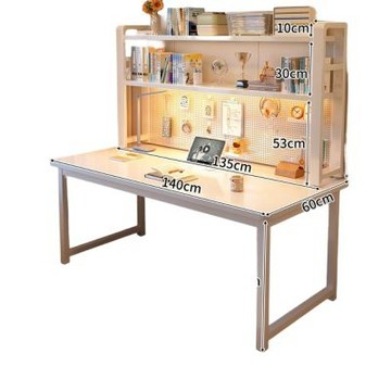 【匠俱】臥室環保板材洞洞板書桌 140x60x170cm 多功能收納 加洞書架 電腦桌 學生桌 洞洞書架一體 組合置物桌 家用寫字桌