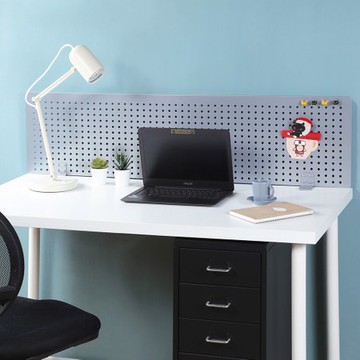 《C&B》路蓋特90cm桌上洞洞鐵板隔屏灰色