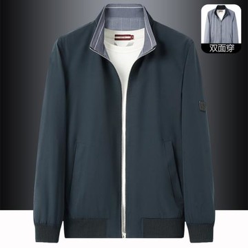 2025春季新款男夾克衫外套上衣休閑立領薄款秋季商務中年百搭茄克
