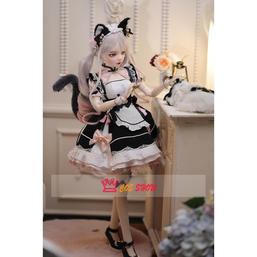 BJD 球体関節人形 ドール 可動ボディBJD人形60cm 猫ちゃん ワンピース