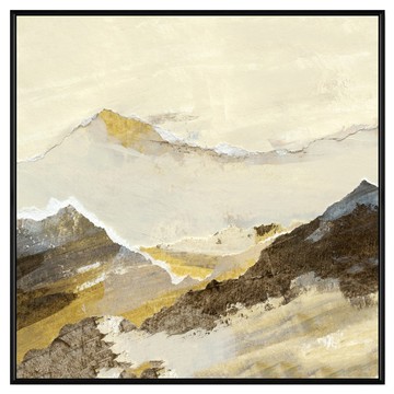 Boluo 菠蘿選畫所 抽象山景掛畫 綿延的山頂 APAD4433B 40 x 40cm 框架  黑色