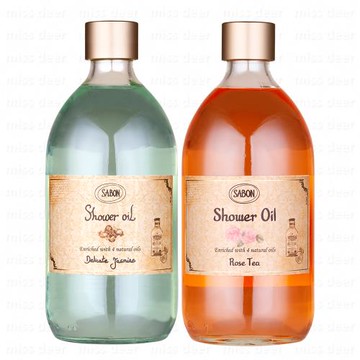 SABON 茉莉花語/玫瑰茶語沐浴油500ml (任選/附壓頭) (國際航空版) (效期至2025/07)