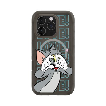iPhone 16 Pro AirX 本質黑 - 湯姆貓與傑利鼠 Tom and Jerry - 湯姆貓愛心