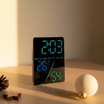 [窩在家]  簡約優雅多功能電子鐘 生日禮物 閨蜜 打氣