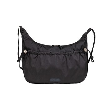 【OUTDOOR】慢活宣言橫式造型側背包-黑色 OD163104BK