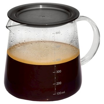 Driver MOKA 600ml 耐熱玻璃咖啡壺 附容量刻度  咖啡壺  1個
