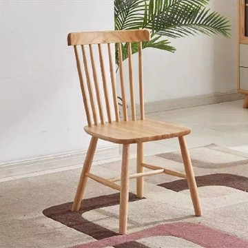 公司貨 免運 超低價 北歐原木風實木餐椅小戶型家用客廳椅子簡約臥室靠背椅餐飲溫莎椅 快速發貨