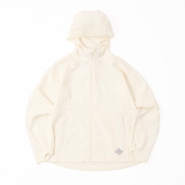 ADISI 女防曬輕抗風平織連帽收腰夾克 AJ2691050 棉花白 (S-2XL)｜UPF30+ 抗UV 吸濕排汗 輕抗風 防曬外套