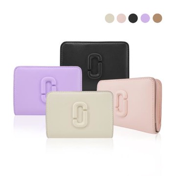 MARC JACOBS THE J MARC平滑皮革雙折對開零錢短夾-迷你/多色選